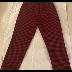 Women’s Paperbag Waist Houndstooth Print Pants-XHILERATION BRAND